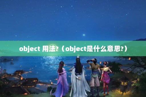 object ÷?objectʲô˼?